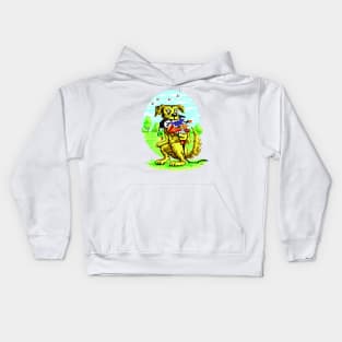 8-BIT DOG HUNTER Kids Hoodie